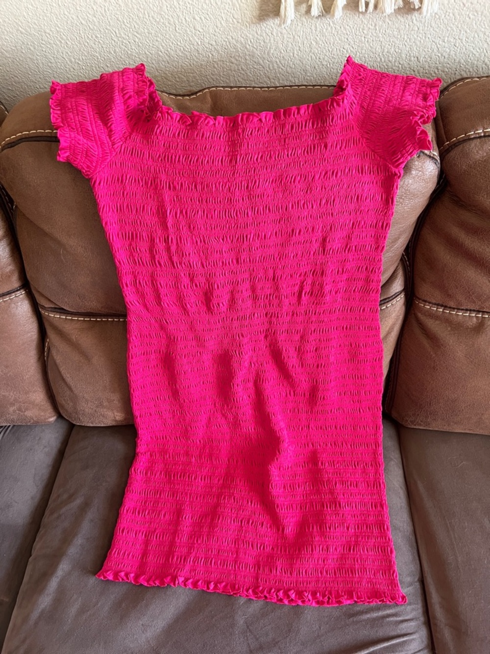 GAP Pink Smocked Mini Dress
